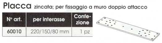 PLACCA ZINC.FISS. MURO D/A