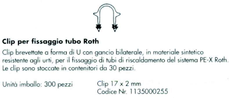 CLIP FISSAGGIO 17x2  900PZ