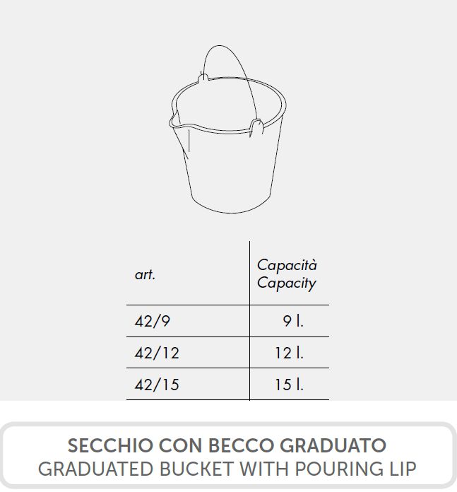 SECCHIO C/BECCO BIANCO 9LT