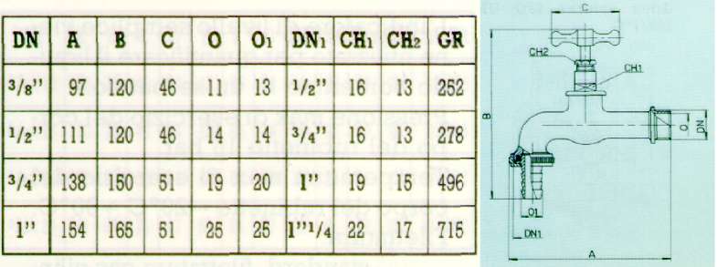 RUBINETTO C/PORTAG OTT 1/2