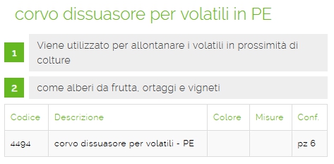 CORVO DISSUASORE VOLATILI 
