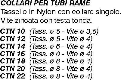 COLLARE C/TASS. x RAME diametro 10