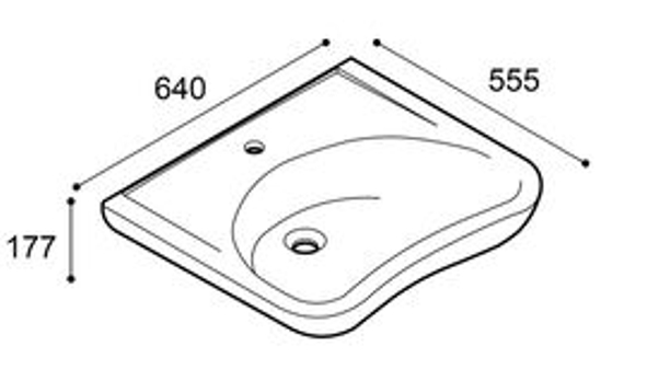 LAVABO CASUAL+ 64X55X17   