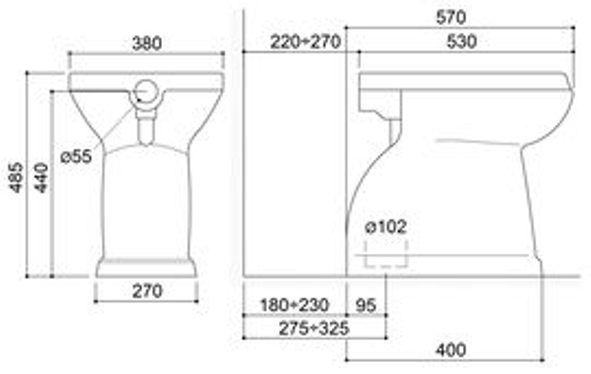 WC CASUAL+ SC/PAV APERTO  