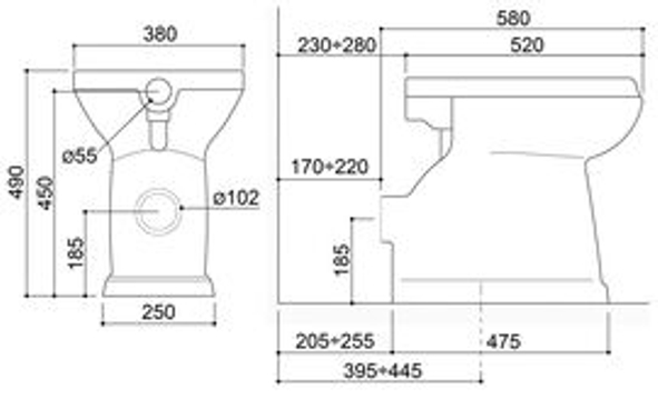 WC CASUAL+ SC/PAR APERTO  