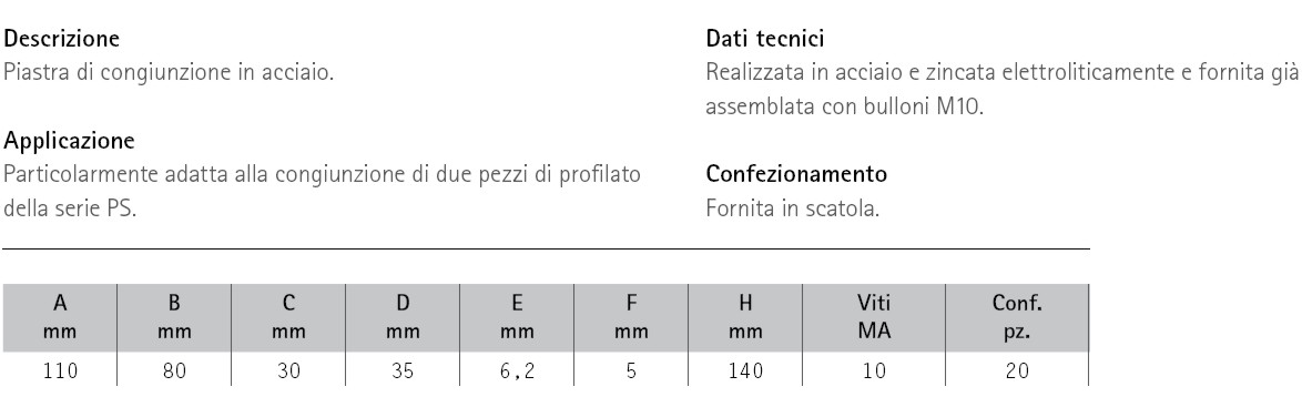PIASTRA GIUNZIONE PS 32/20
