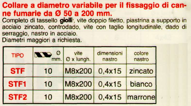 COLLARE A STAFFA BCO 8x200