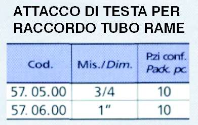 ATTACCO x RACCORDO 3/4 M  