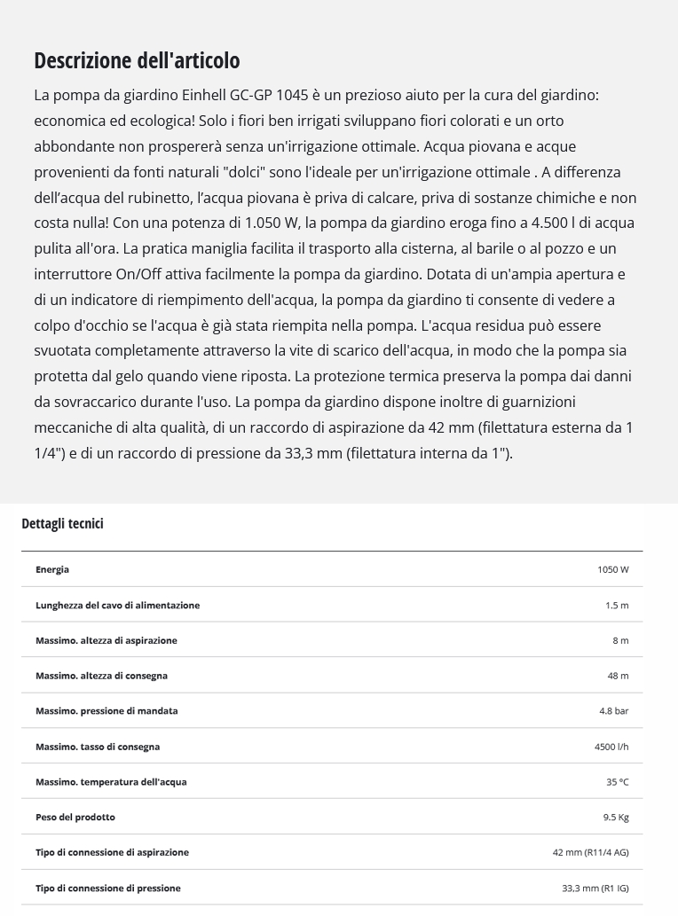 POMPA AUTOADESC GC-GP 1045