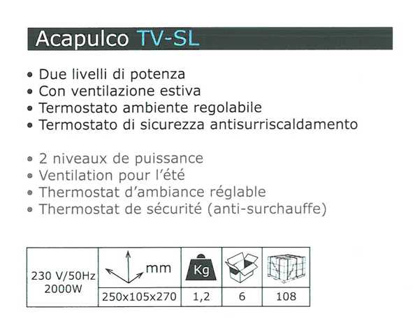 TERMOVENTIL ACAPULCO 2000W