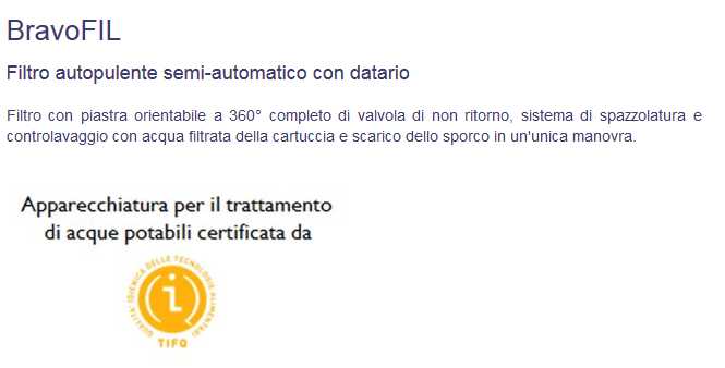 FILTRO AUTOP. BRAVOFIL 3/4