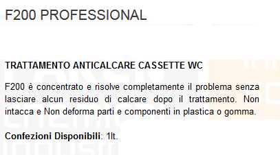 F200 ANTICALC CASS WC 1LT 