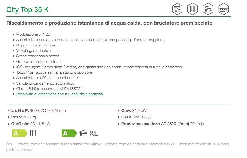 CALDAIA CITY TOP 35 K     