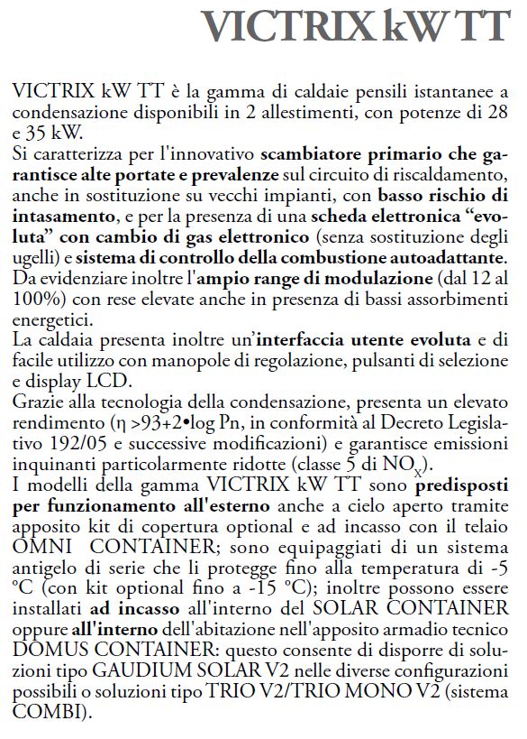 CALDAIA VICTRIX 28 KW TT  