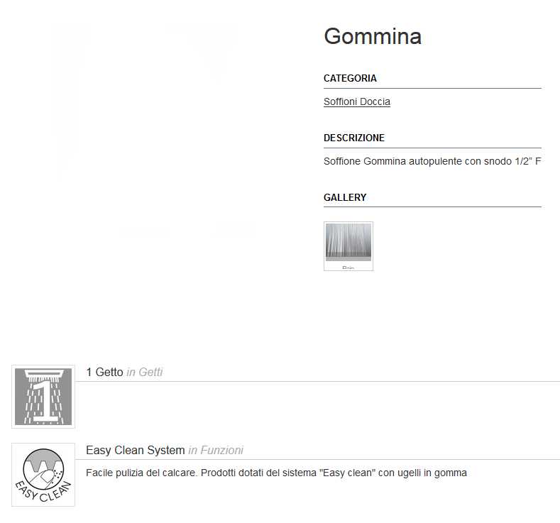 SOFFIONE GOMMINA 1J  CROMO