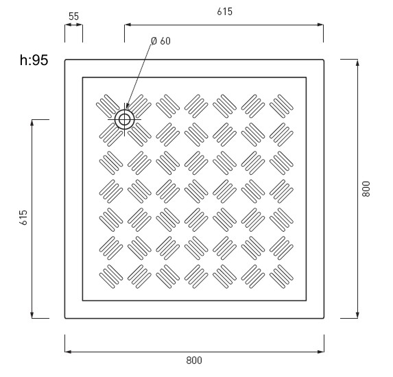 PIATTO ALBATRO  80x80 BIAN