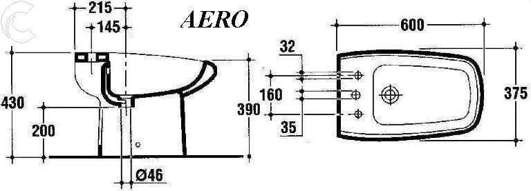 LAVABO SHUI 60X42 BRINA   