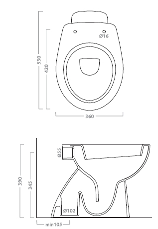 VASO SC/PAV COLIBRI'BIANCO