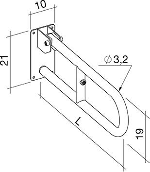BARRA RIBALTABILE BIA 70CM