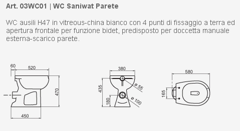 SANIWAT SCARICO PARET B.CO