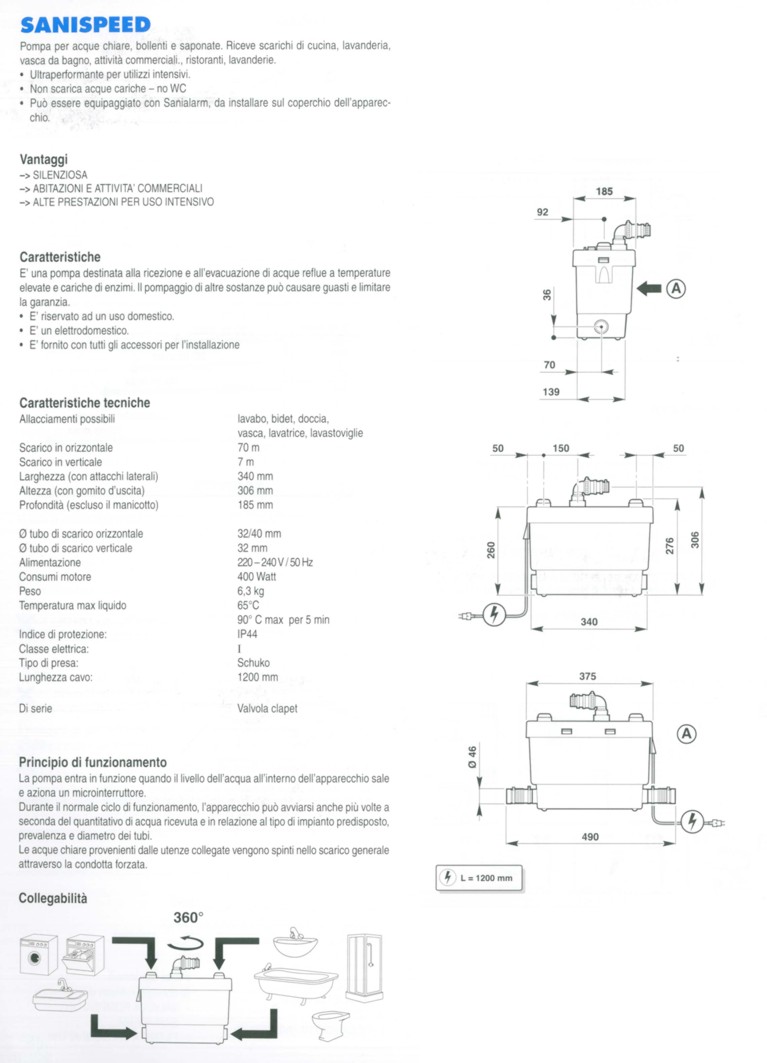 POMPA SANISPEED PLUS+     