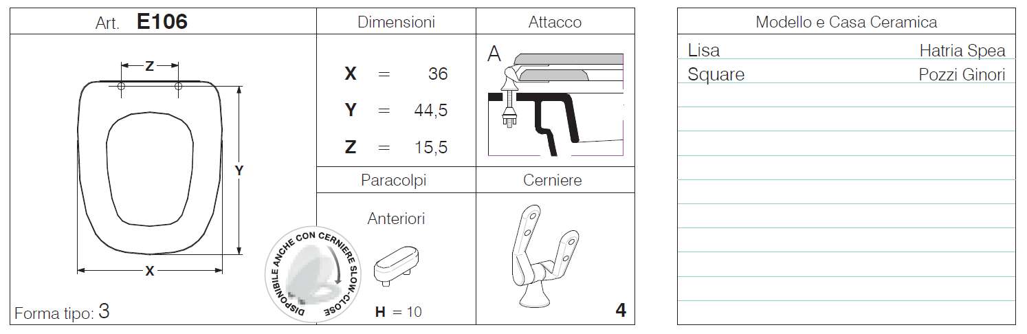 SEDILE SQUARE MDF CHAMPAGN