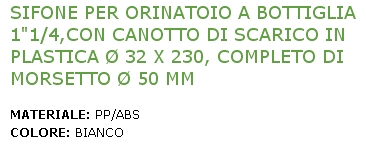 SIFONE ORINAT COMPL BOTTIG