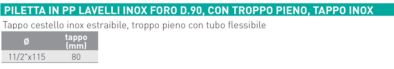 PIL BASKET C/TPR 9cm 1.1/2