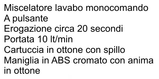 MIX LAVABO TEMPORIZZATO   