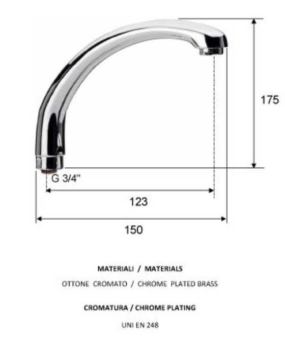 BOCCA A "C" 3/4 CORTA     