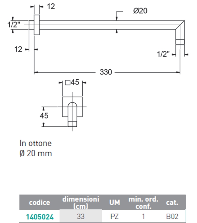 BRACCIO DOCC BOLOGNA 33CM 