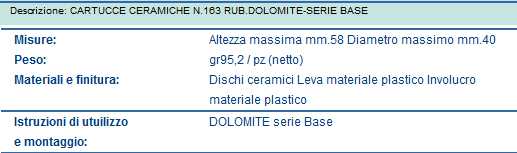 CARTUCCIA X MIX BASE DOLOM