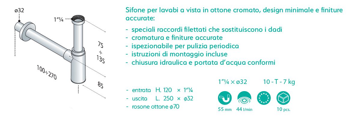 SIFONE VISTA MINIMAL 1.1/4