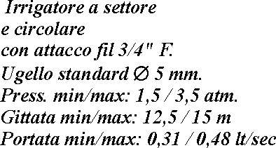 IRRIGATORE FILET F 3/4    