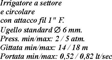 IRRIGATORE FILET F 1      