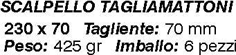 SCALPELLO TAGLIAMAT 23x7  