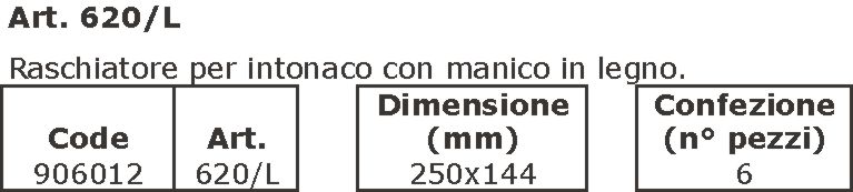RASCHIATORE INTONACO 25x15