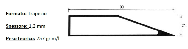 STADIA ALLUM TRAPEZ  m 1,5