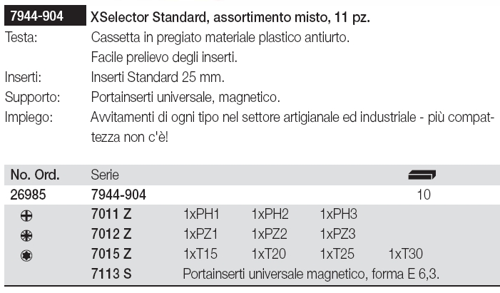 BOX INSERTI MIX 11PZ TX/CR