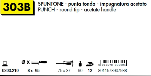 303/B SPUNTONE TON.8X95MM 