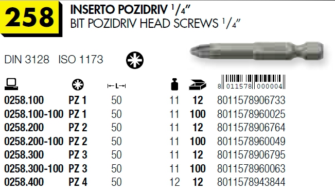 INSERTO CROCE PZ 1 x 50   