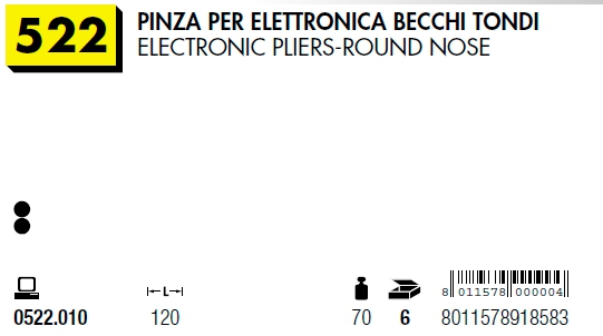 PINZ ELET BEC TONDI 120   