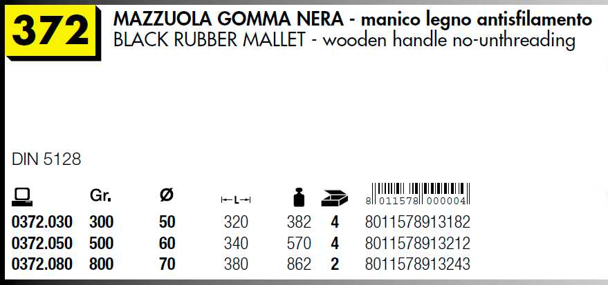 MAZZUOLA GOMMA NERA 382   
