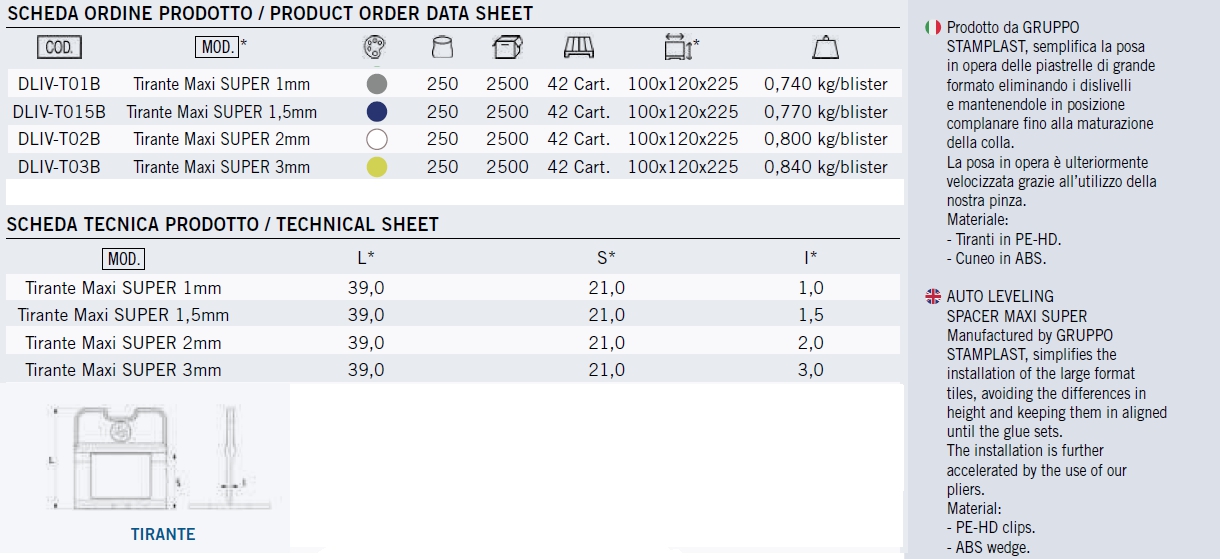 DISTANZ AUTOLIV 1 MM 250PZ