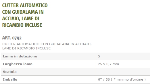 CUTTER C/G ACC 25MM+5 LAME