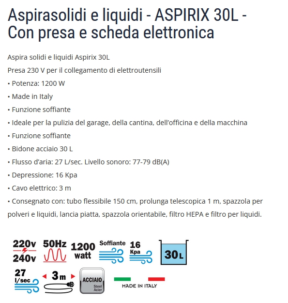 ASPIRASOL/LIQ ASPIRIX 30LT