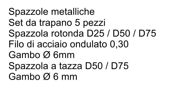 SET SPAZZOLE ACC BLIST  5P