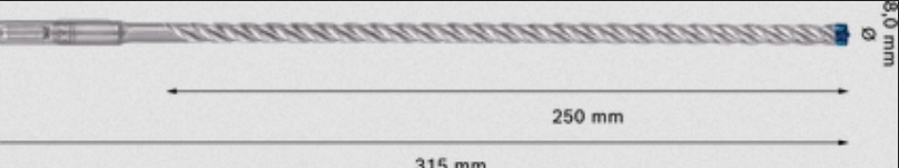 PUNTA SDS-PL 7X diametro 8X250X315