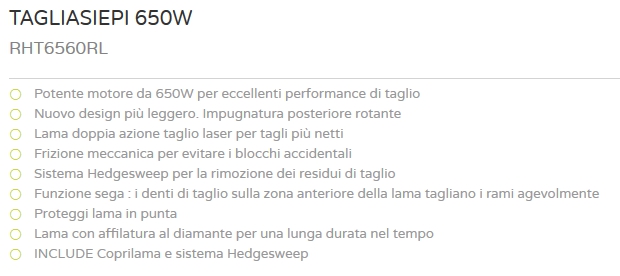TAGLIASIEP 60CM 650W RHT67