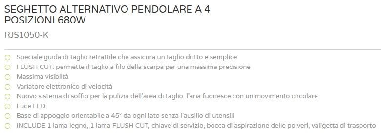 SEGHET ALTERN 680W RJS1050